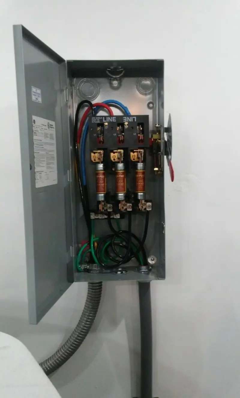 Three-phase disconnect switch installed for Electrical Wiring & Rewiring in Chadds Ford